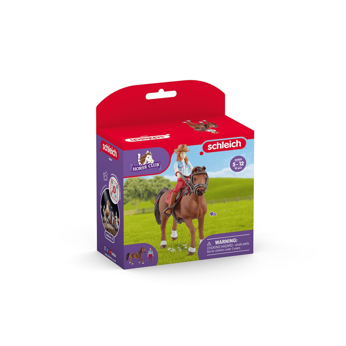 Schleich HORSE CLUB Hannah & Cayenne – Bewegliche Reiterfigur Mit Pferd, Inkl. Sattel, Zaumzeug & Zubehör, 10-teiliges Set, Ab 5 Jahren Schleich HORSE CLUB Hannah & Cayenne – Bewegliche Reiterfigur Mit Pferd, Inkl. Sattel, Zaumzeug & Zubehör, 10-teiliges Set, Ab 5 Jahren