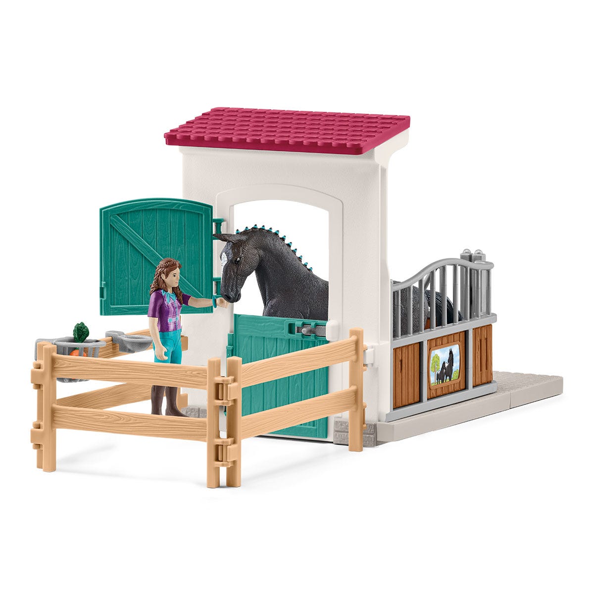 schleich pferde aufbewahrung Pferdebox mit Lisa & Storm 42709 HORSE CLUB